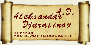 Aleksandar Đurašinov vizit kartica